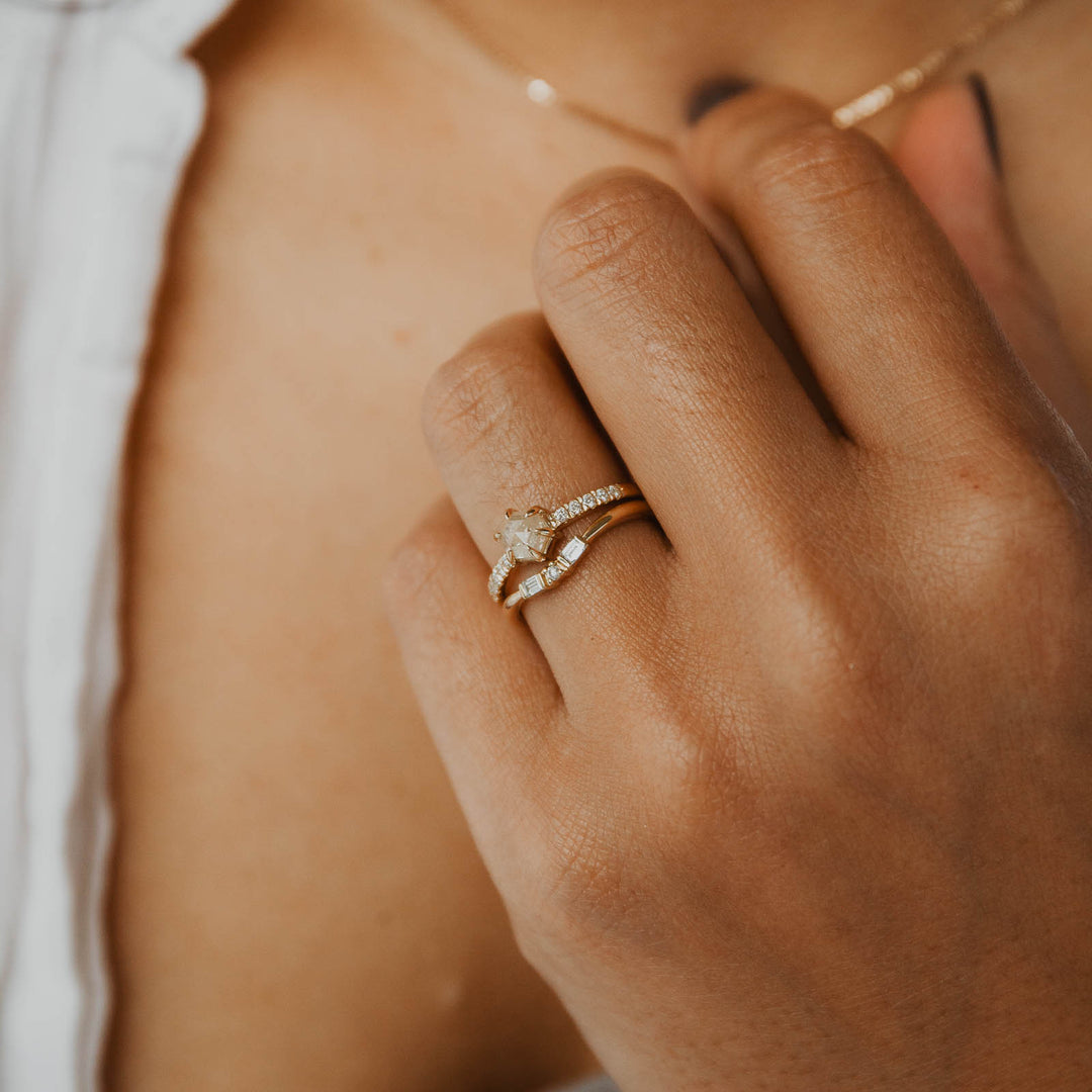 Finnley Ring - White Mined Diamond