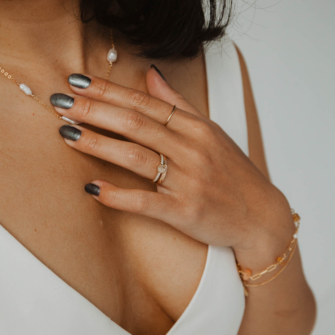 Finnley Ring - White Mined Diamond