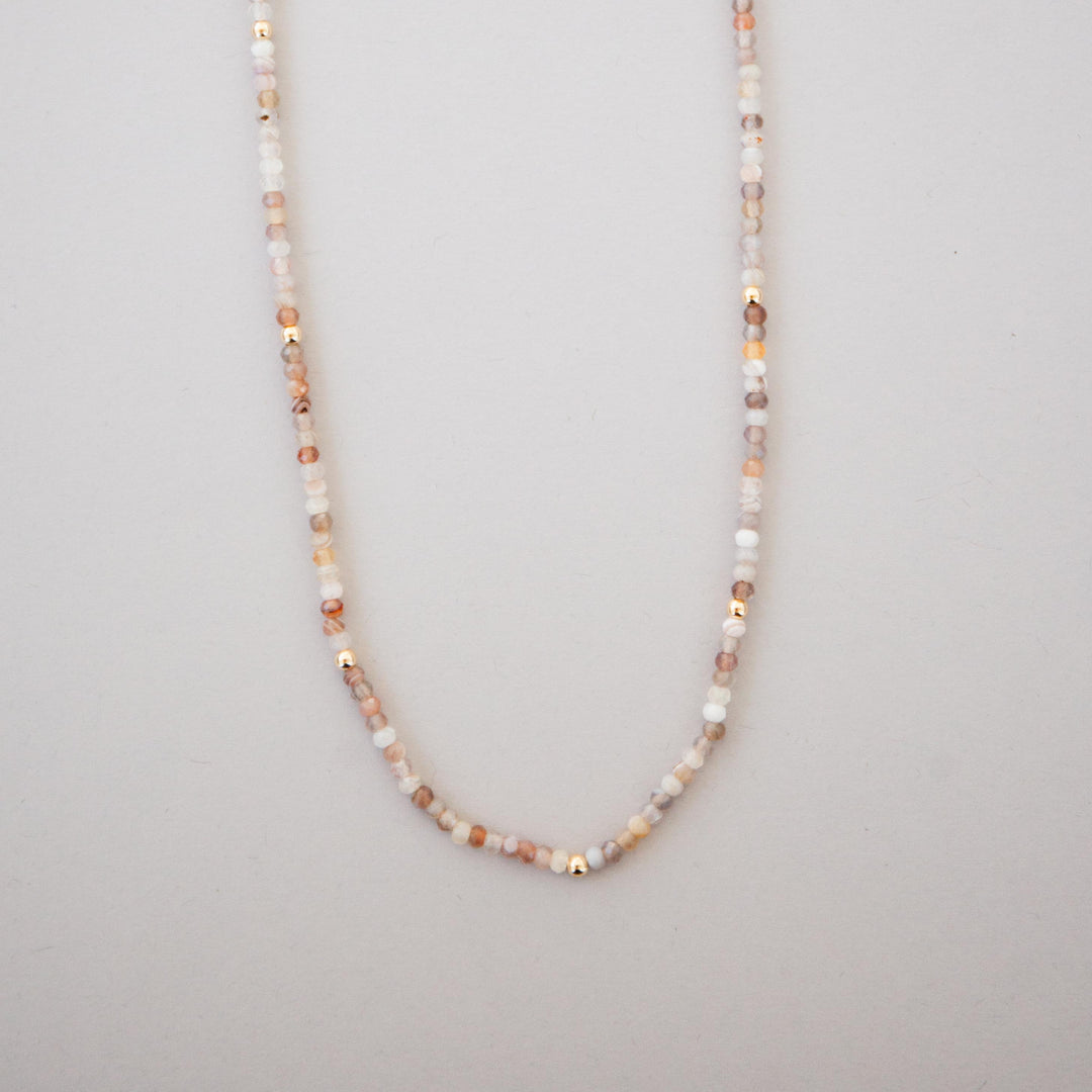 Banded Agate Beaded Necklace