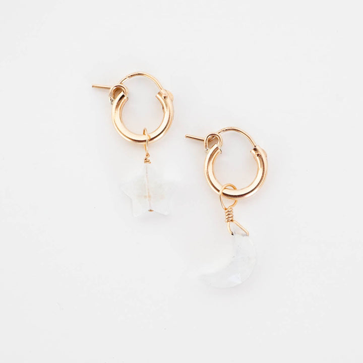 Moonstone Celestial Hoops