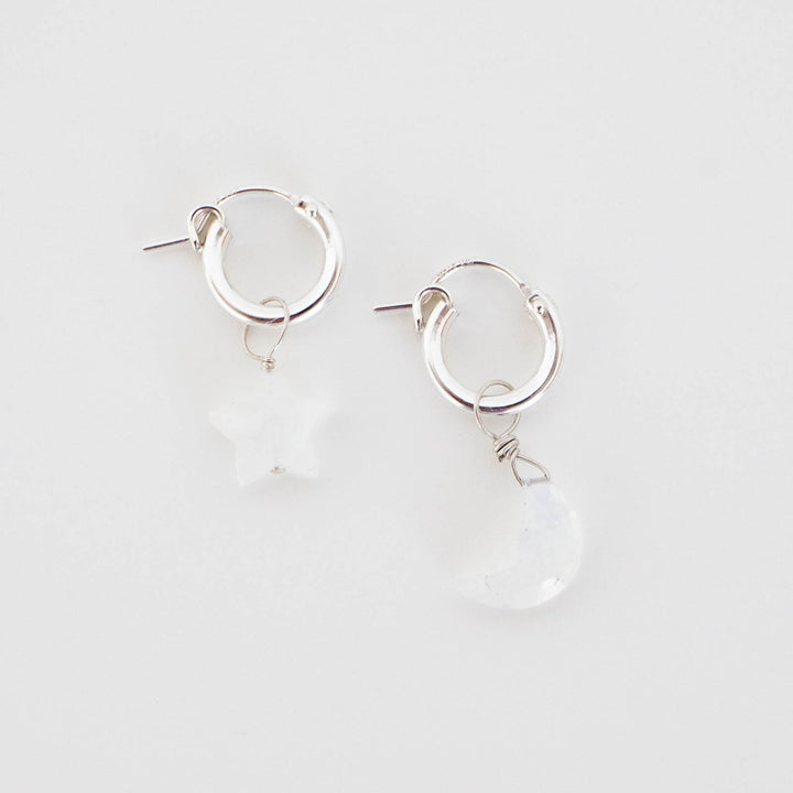 Moonstone Celestial Hoops