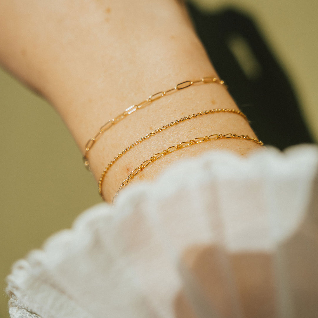 Cable Chain Bracelet - 14K Solid Gold