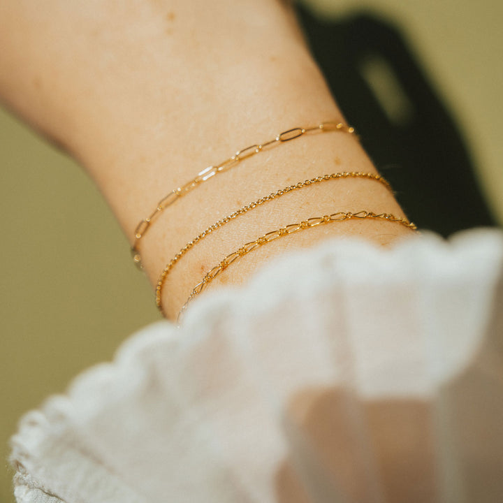 Cable Chain Bracelet - 14K Solid Gold