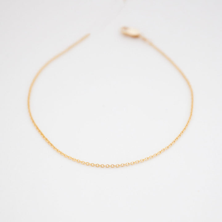 Cable Chain Bracelet - 14K Solid Gold