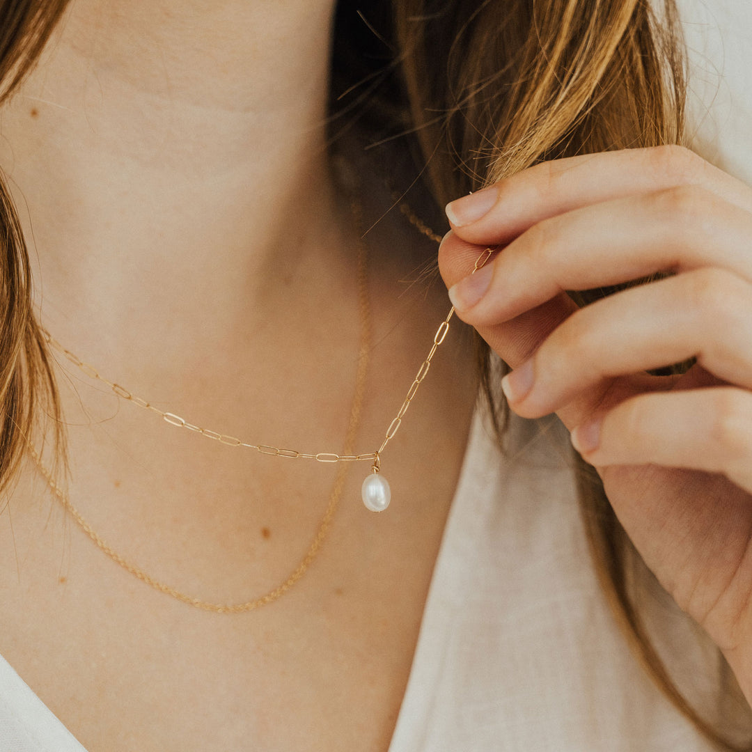 Drawn Chain Necklace - 14K Solid Gold