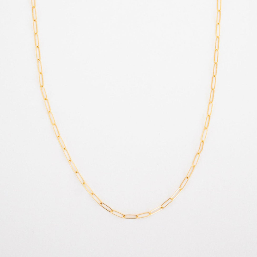 Drawn Chain Necklace - 14K Solid Gold