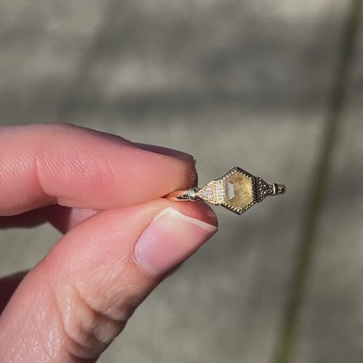 Hazel Ring - Mined Yellow Diamond