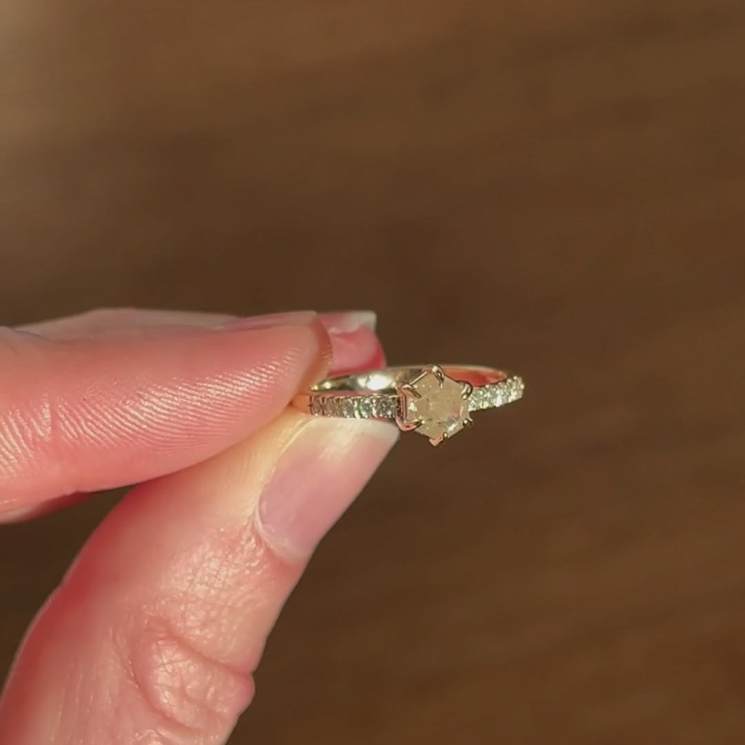Finnley Ring - White Mined Diamond