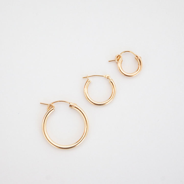 Everyday Hoops - 14K Solid Gold