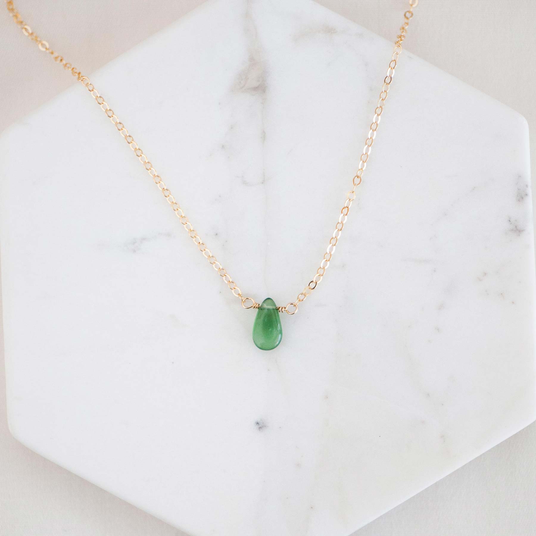 Jade hot sale drop necklace