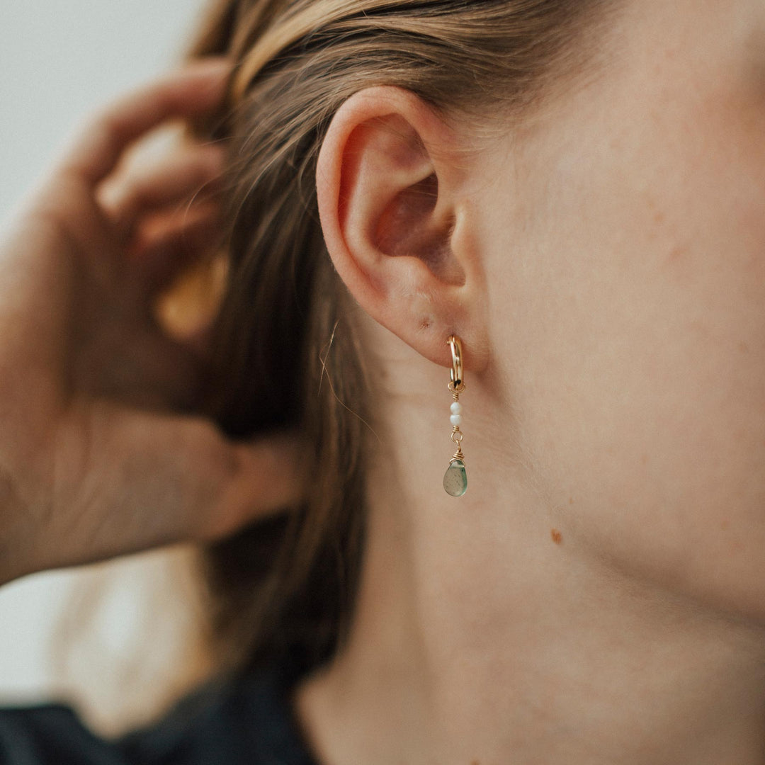 Jade and Pearl Orion Hoops