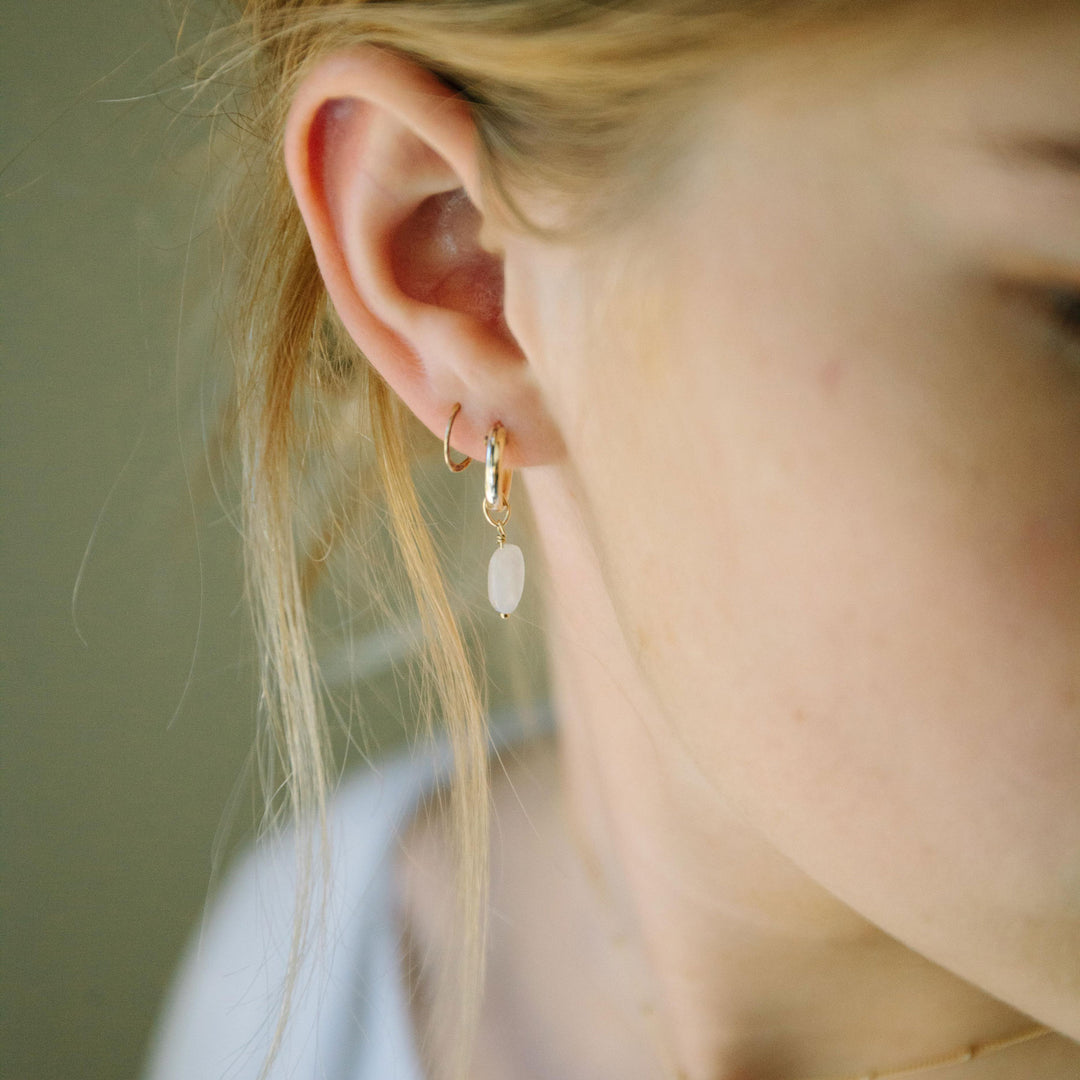 Moonstone Hoops