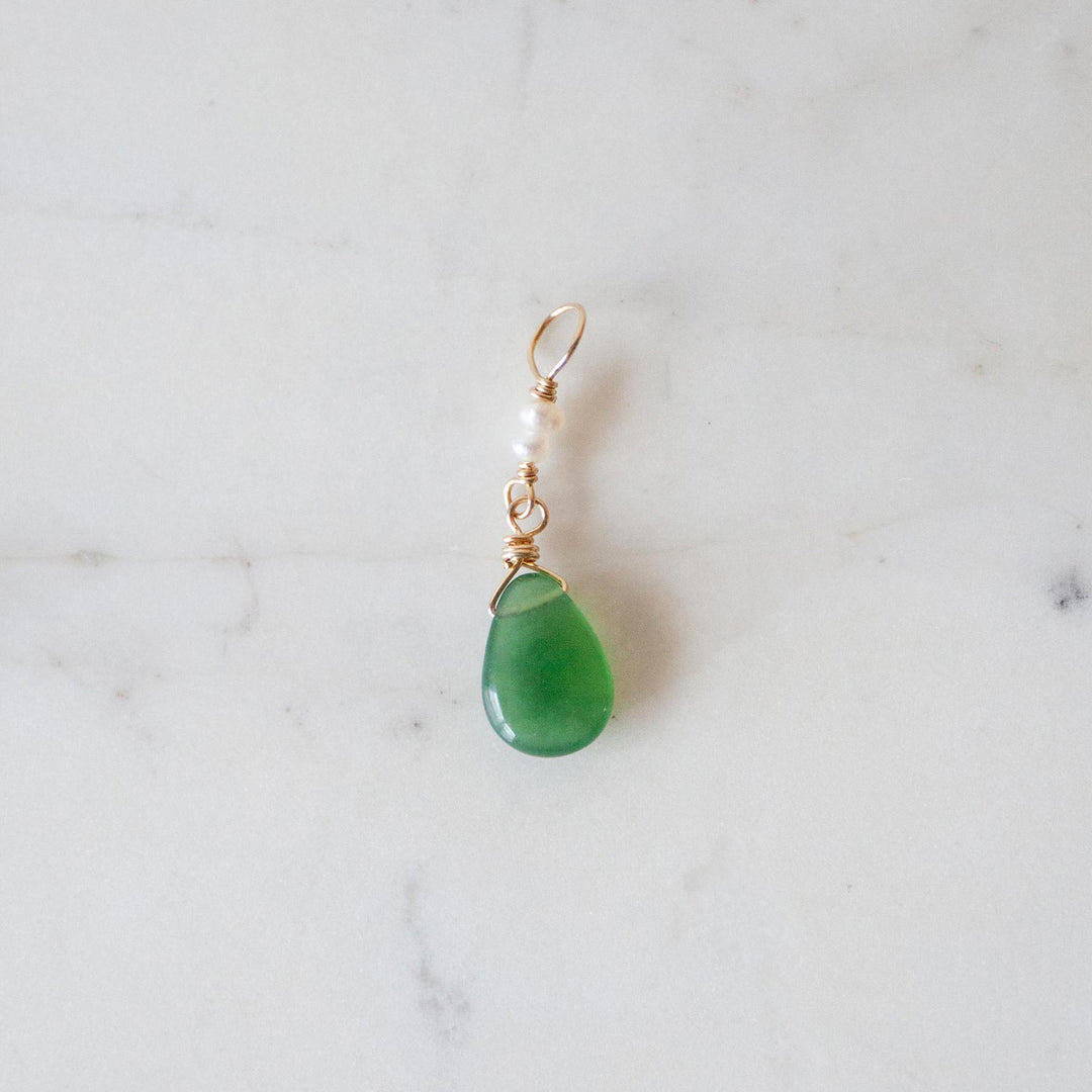 Jade + Pearl Charm