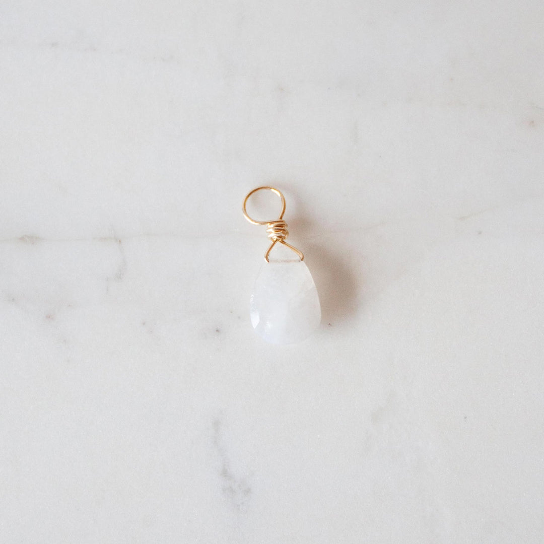 Moonstone Drop Charm