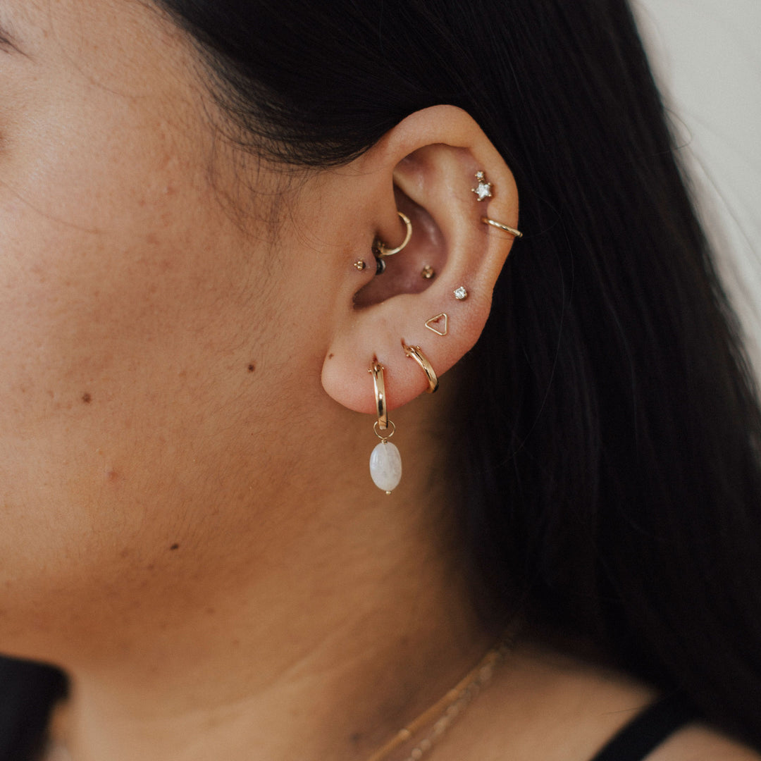 Moonstone Hoops