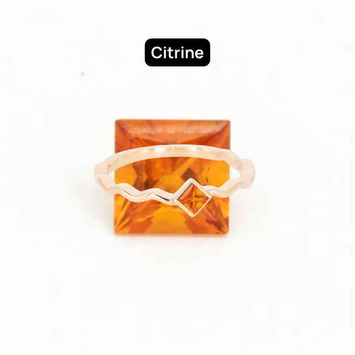 Princess Cut Gemstones for Squiggle Ring