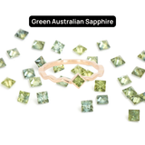 Princess Cut Gemstones for Squiggle Ring