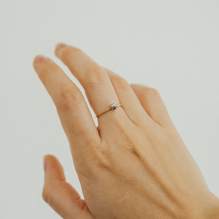 Alexandrite Birthstone Ring (June) - 14K Solid Gold