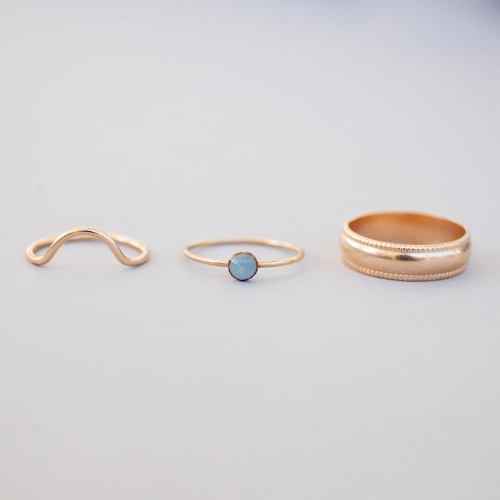 Aquamarine Ring Set