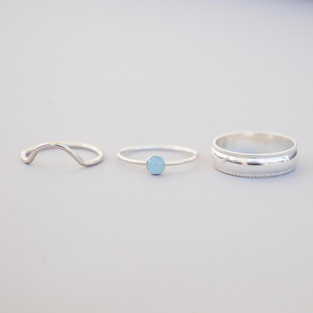 Aquamarine Ring Set