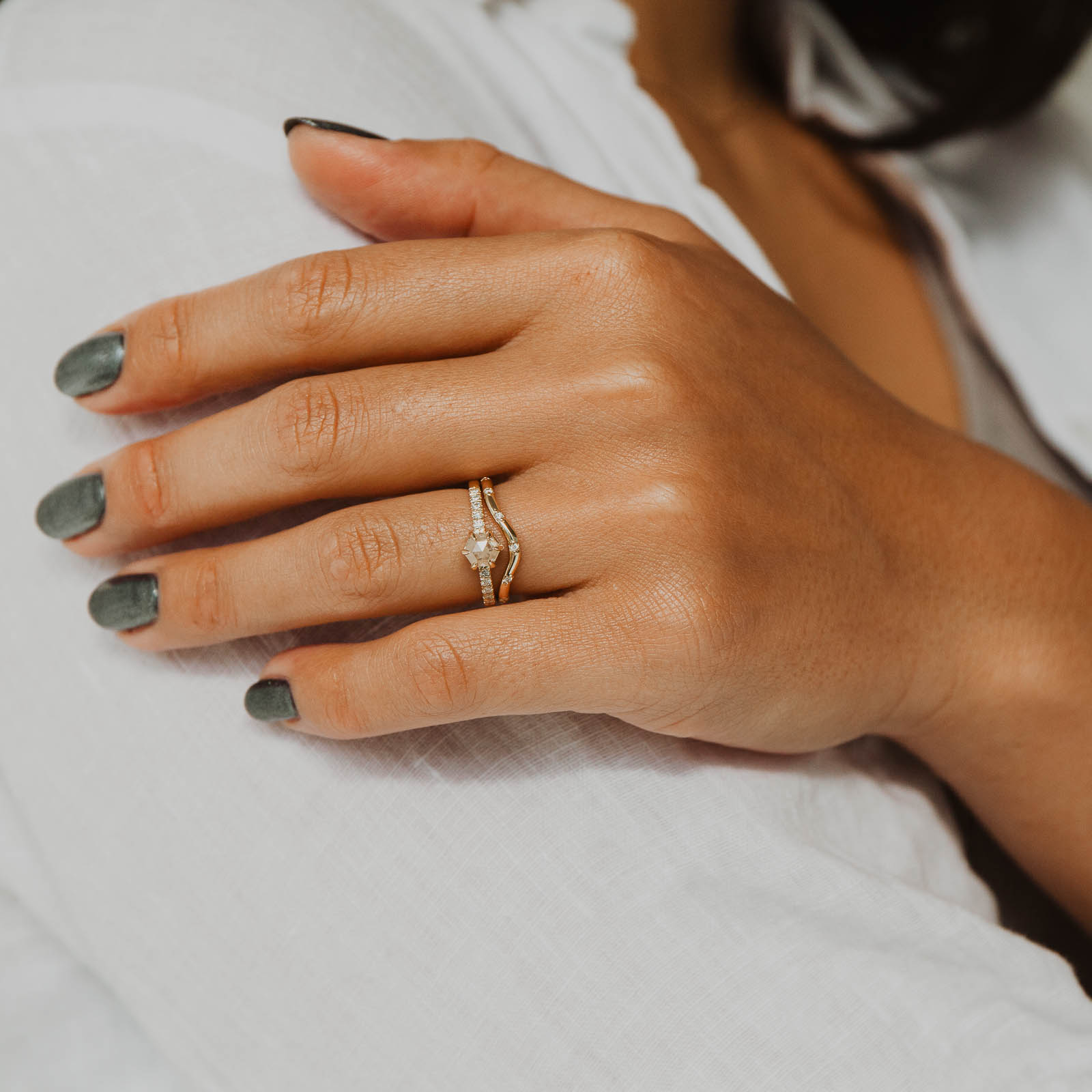 Finnley Ring - White Mined Diamond