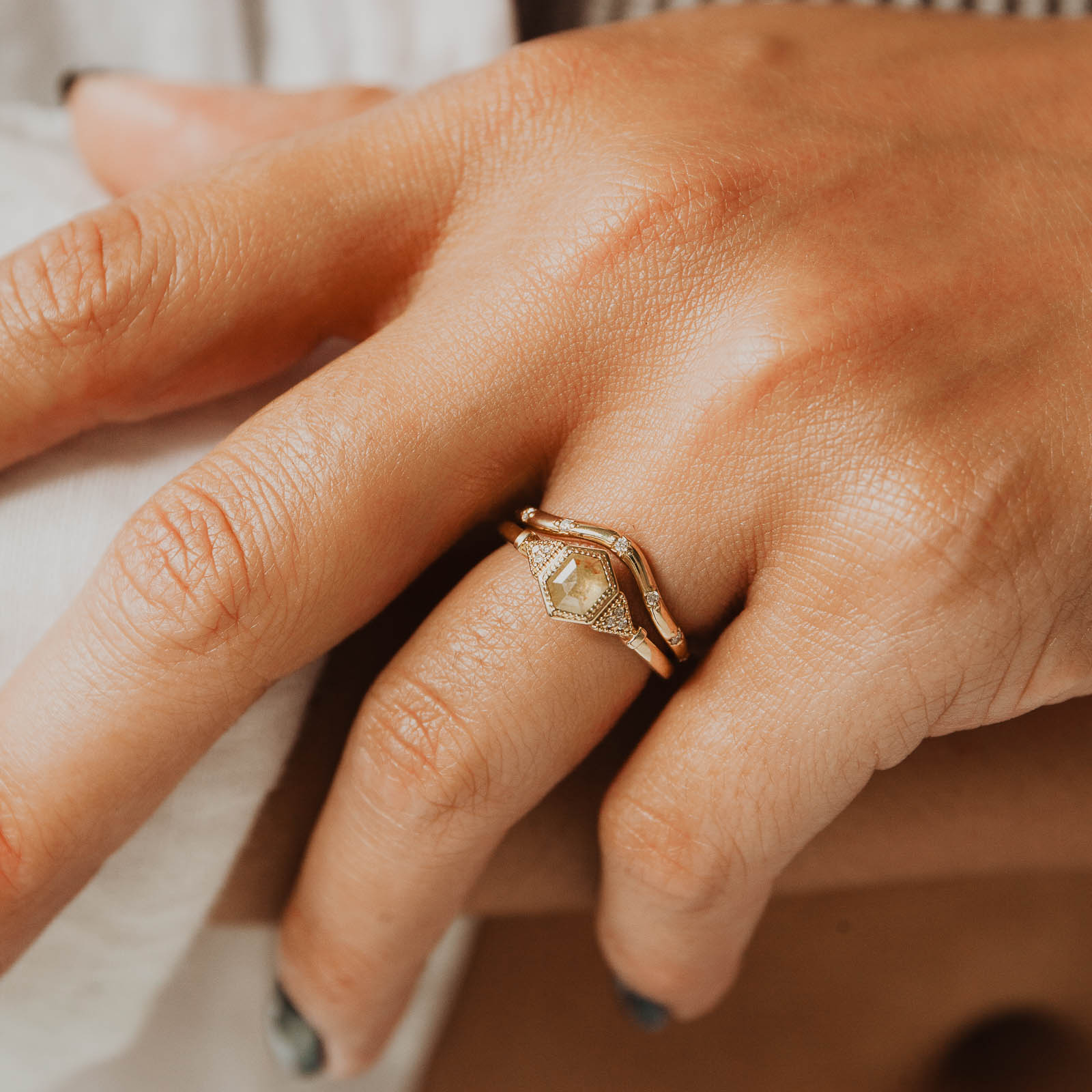Hazel Ring - Mined Yellow Diamond