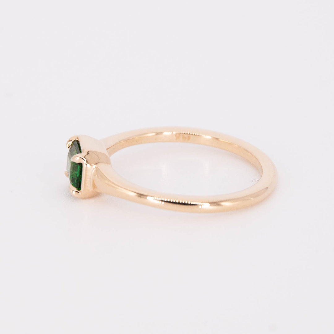 Chrome Tourmaline Collet Ring