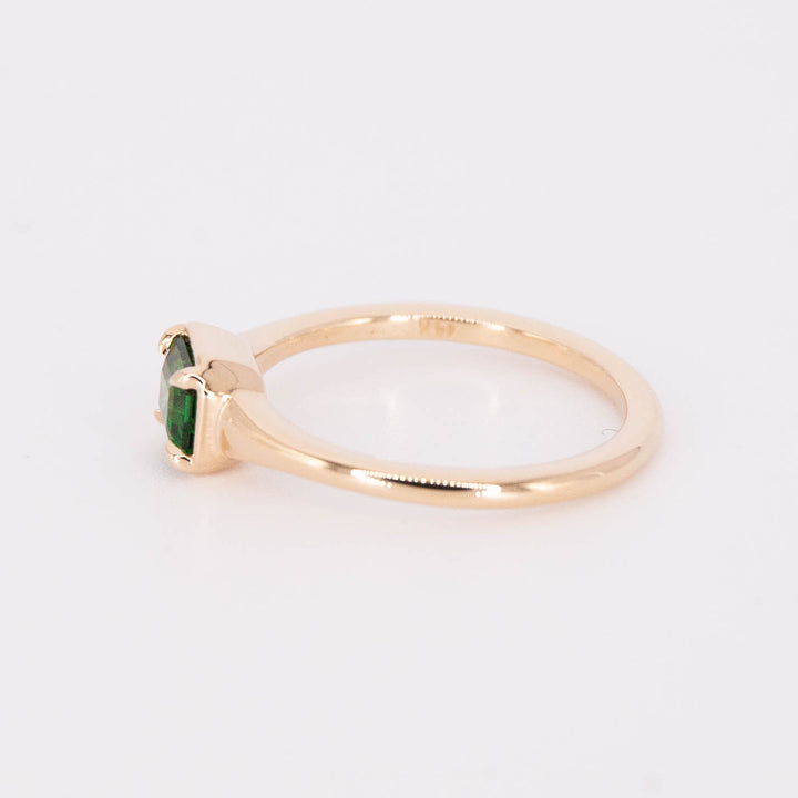 Chrome Tourmaline Collet Ring