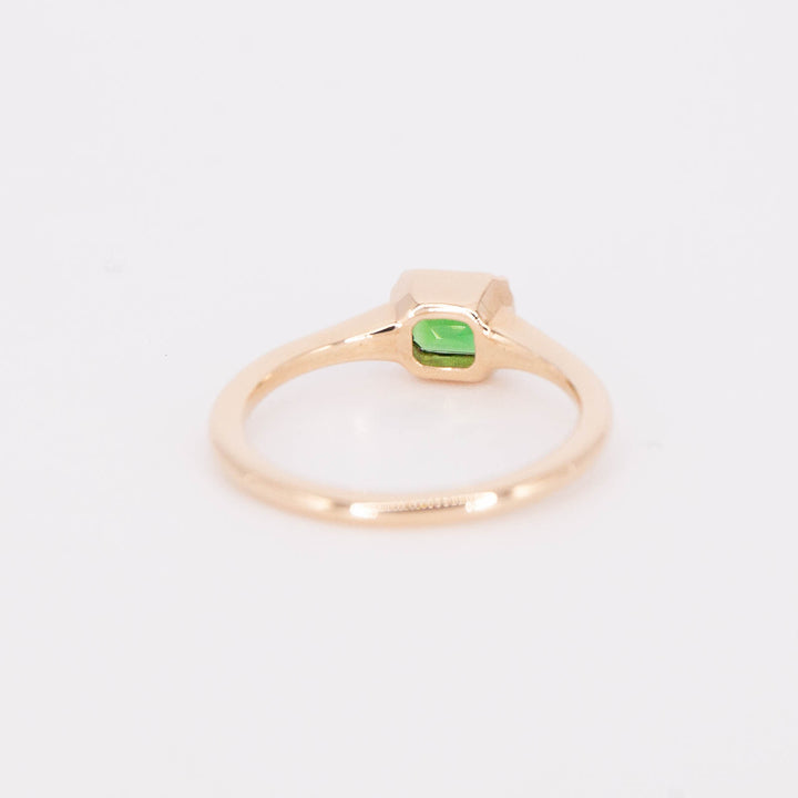 Chrome Tourmaline Collet Ring