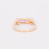 Pink + Orange Sapphire Flat Top Ring