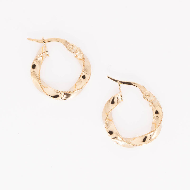 Twisted Hoops - 14K Solid Gold