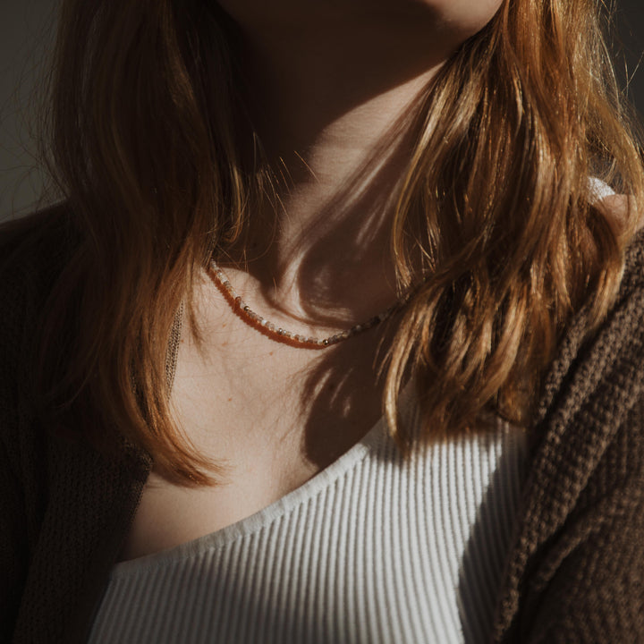 Banded Agate Beaded Necklace