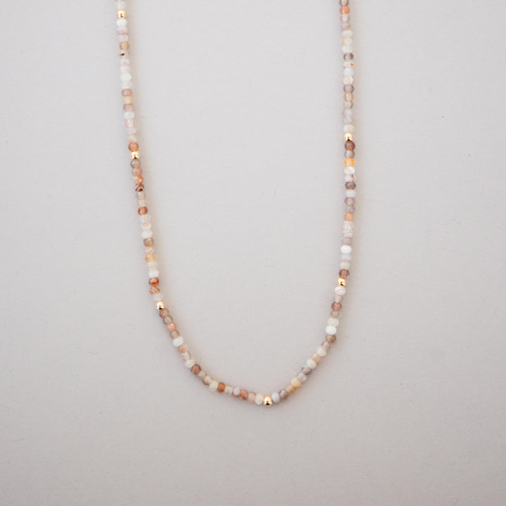 Banded Agate Beaded Necklace