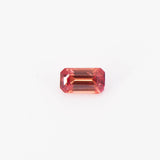 Orange Sapphire Collet Ring