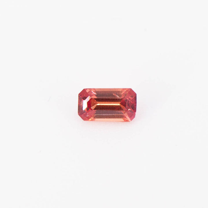 Orange Sapphire Collet Ring