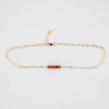 Hessonite Garnet Bar Anklet