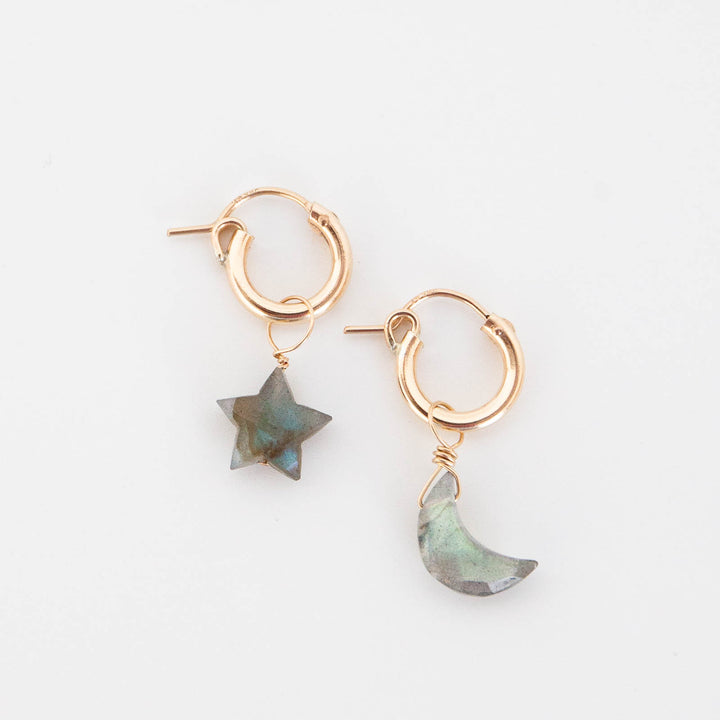 Labradorite Celestial Hoops