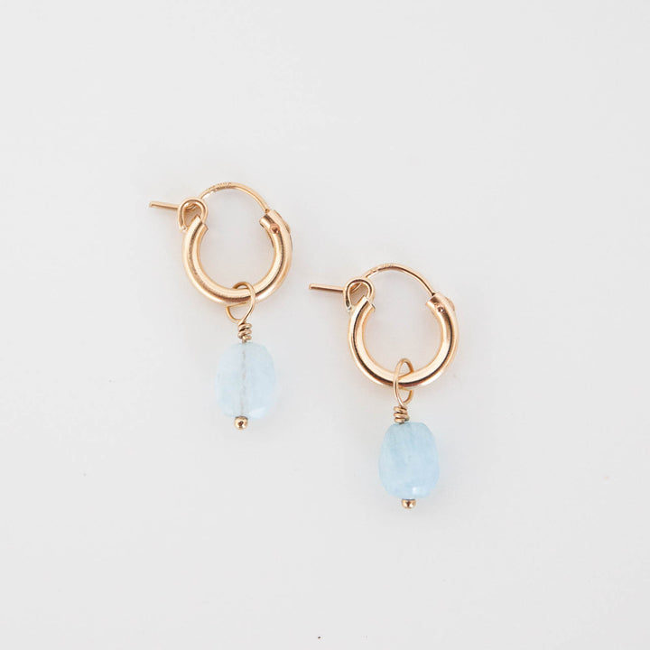 Aquamarine Hoops