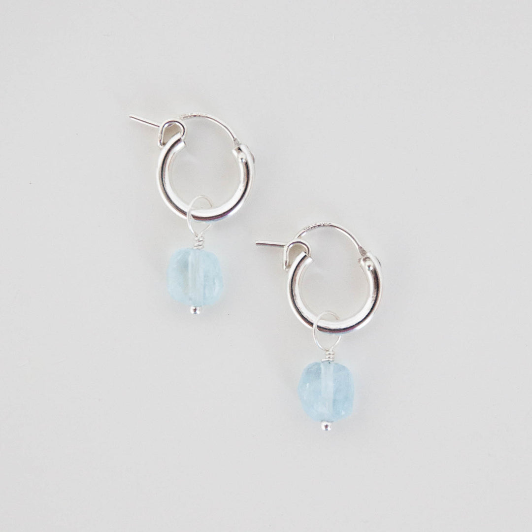 Aquamarine Hoops