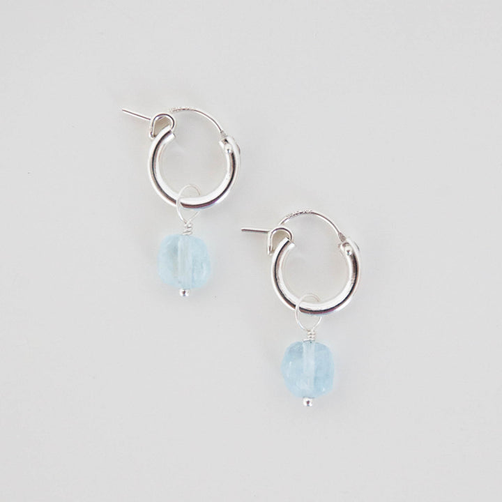 Aquamarine Hoops