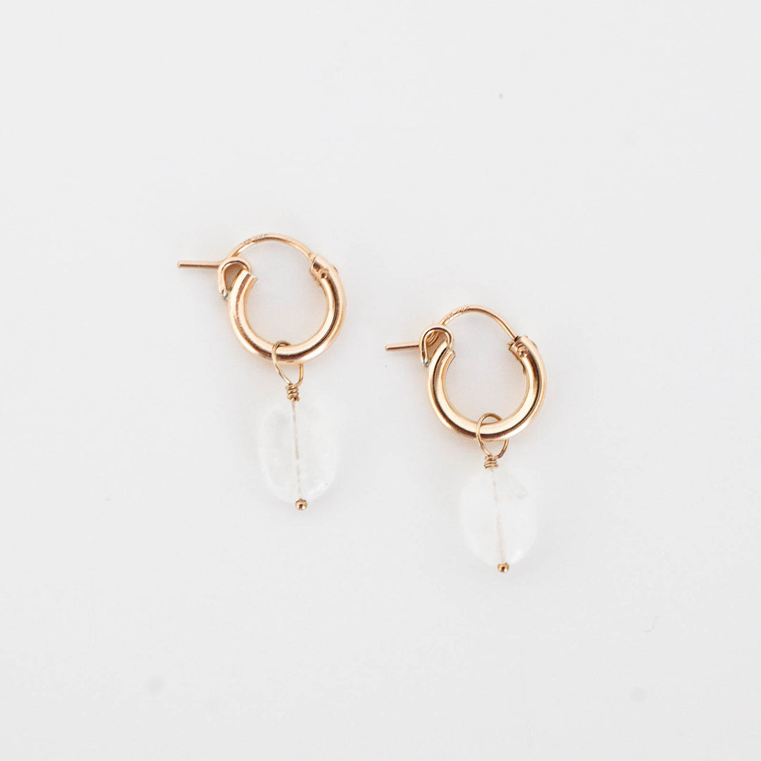 Moonstone Hoops