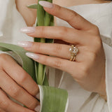 Alba Ring - Champagne Lab Diamond