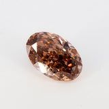 3.12ct Oval Champagne Lab Diamond