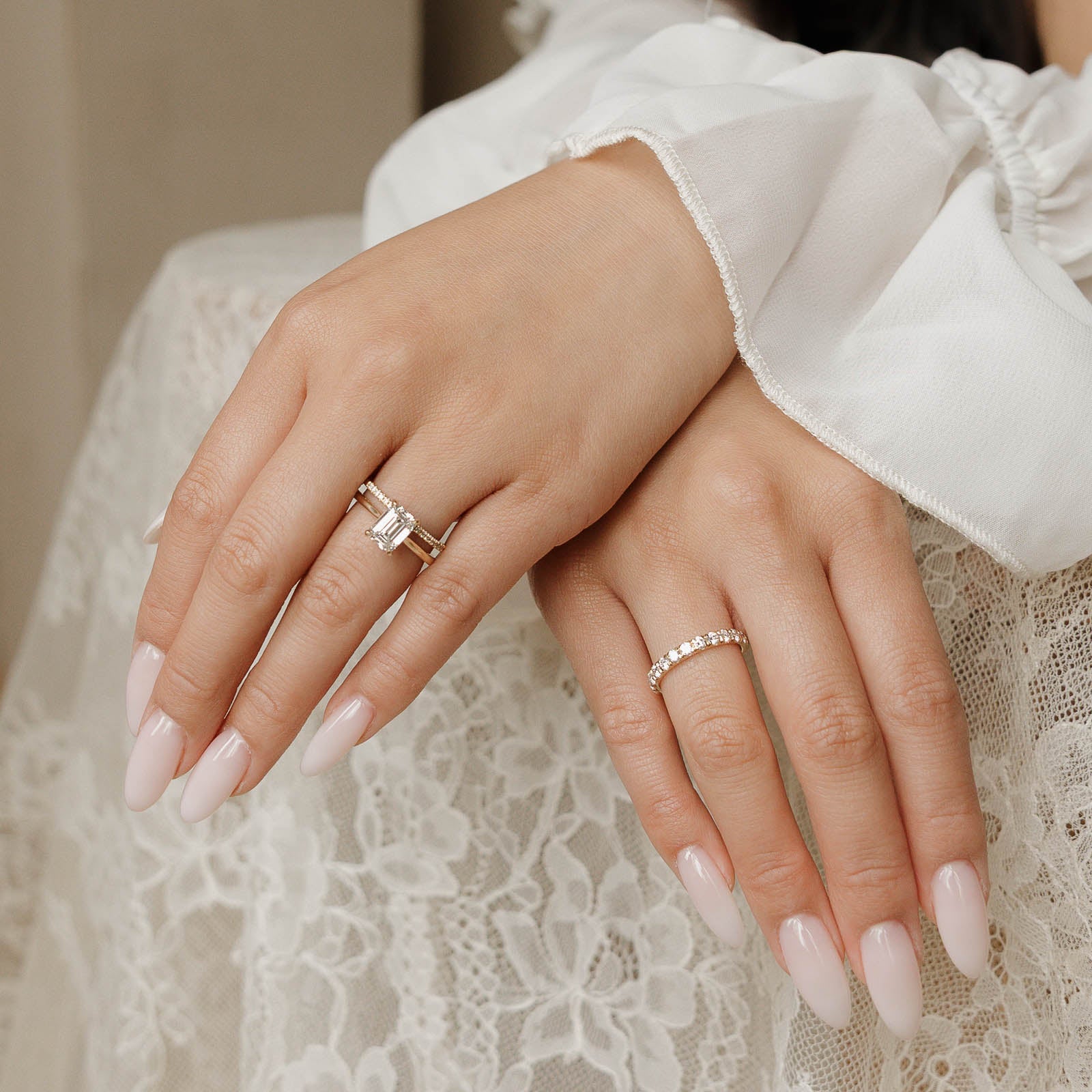 Celine Ring - 2ct Emerald Cut Lab Diamond