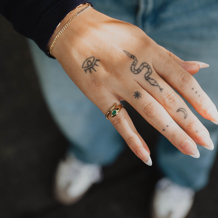 Emerald Medusa Ring