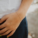 Mixed Metal Dew Drop Chain Bracelet