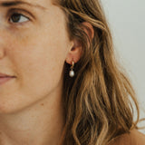 Everyday Pearl Hoops - 14K Solid Gold