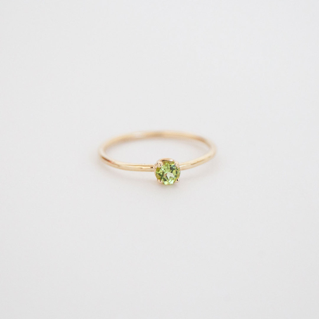 Peridot Birthstone Ring (August) - 14K Solid Gold