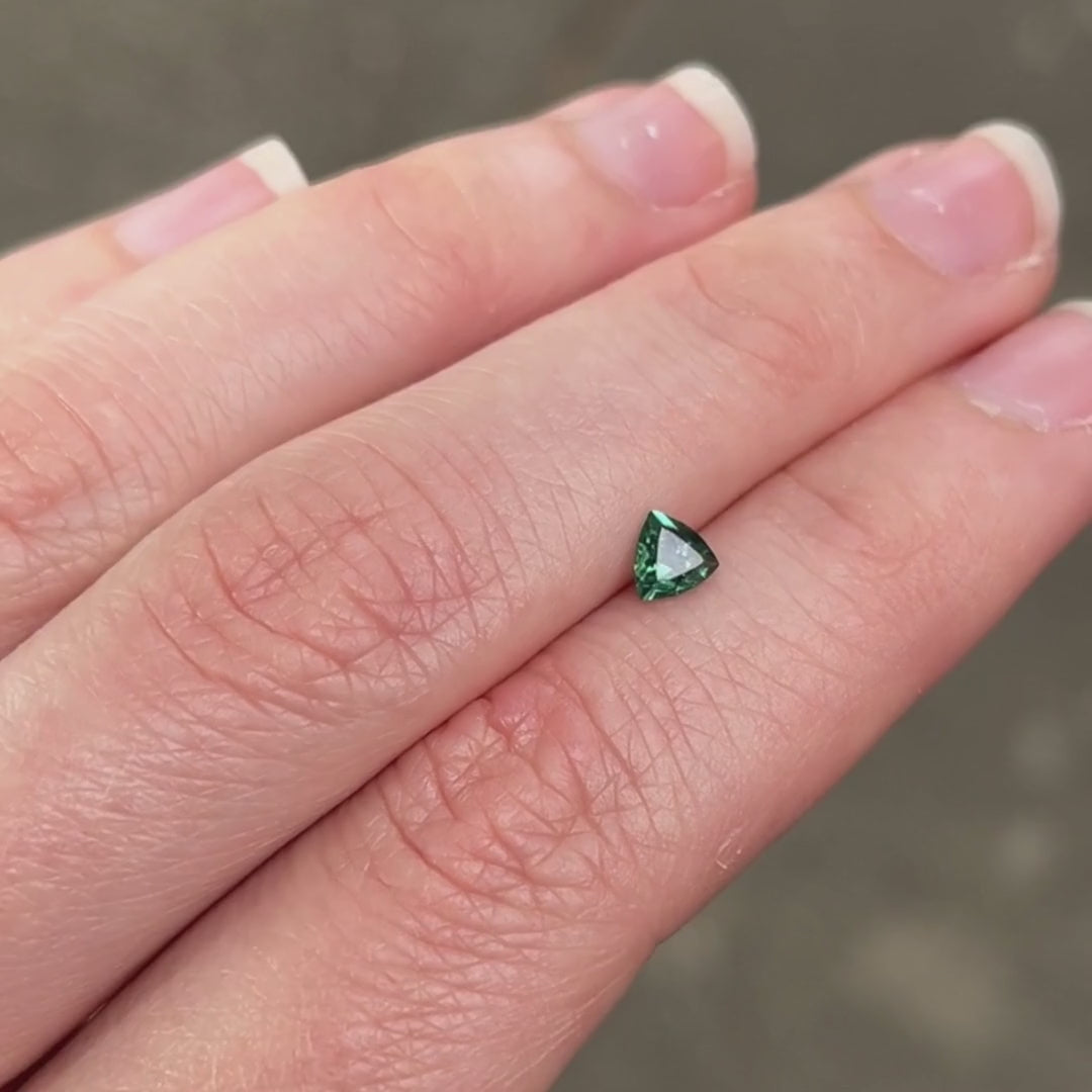 Green Tourmaline Collet Ring