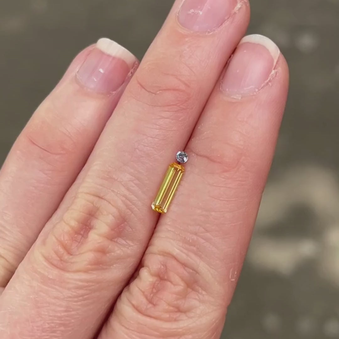 Yellow + Blue Sapphire Flat Top
